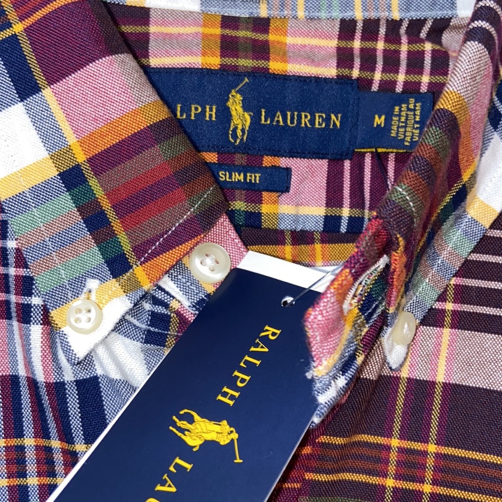 NWT✨Ralph Lauren Short Sleeve Plaid Button Down